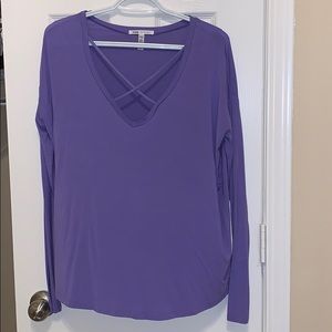 PINK super soft long sleeve purple shirt